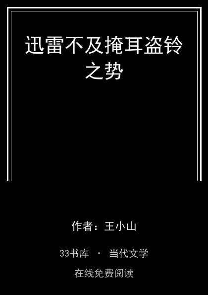 迅雷不及掩耳盗铃之势 封面