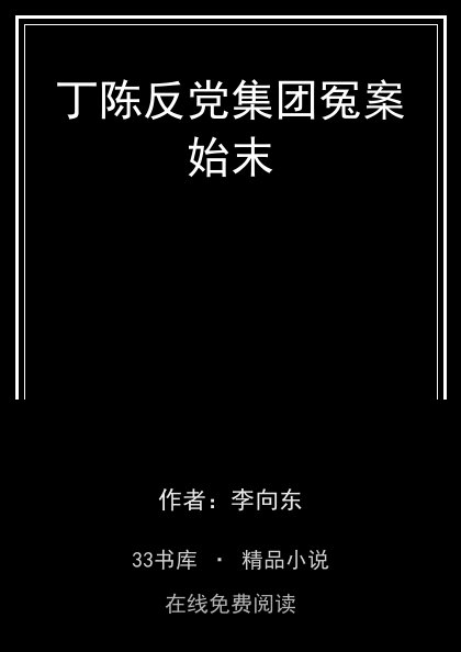 丁陈反党集团冤案始末 封面