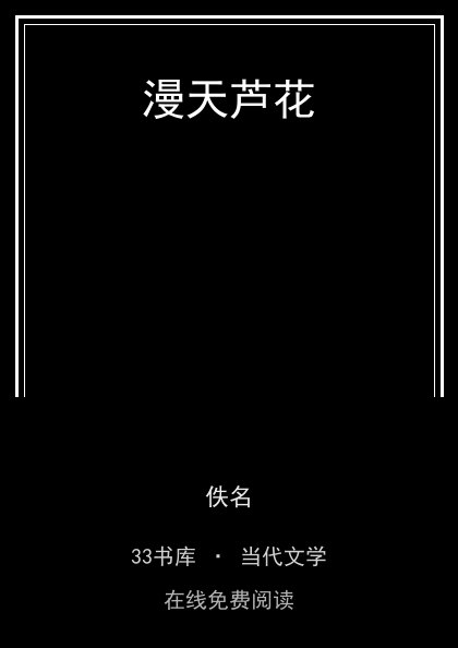 漫天芦花封面