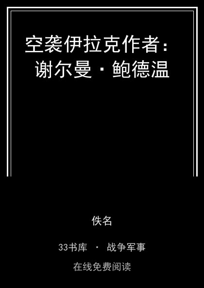 空袭伊拉克作者：谢尔曼·鲍德温封面