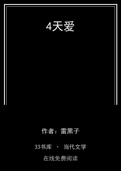 4天爱封面