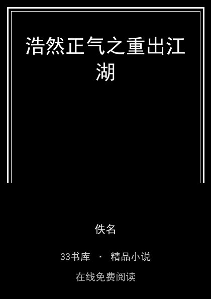 浩然正气之重出江湖封面