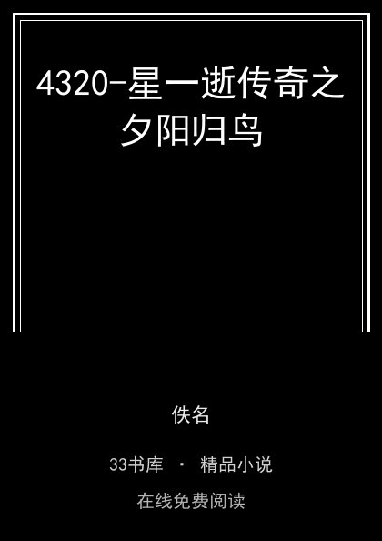 4320-星一逝传奇之夕阳归鸟封面