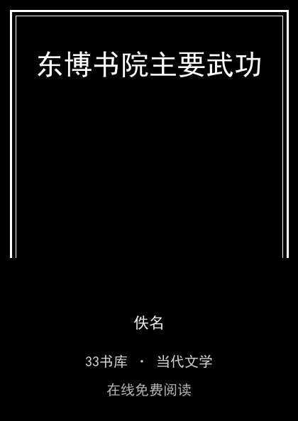 东博书院主要武功 封面