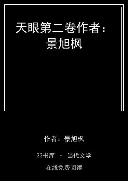 天眼第二卷作者：景旭枫封面