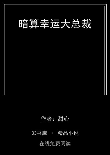 暗算幸运大总裁封面