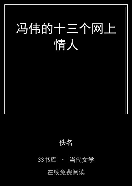 冯伟的十三个网上情人 封面