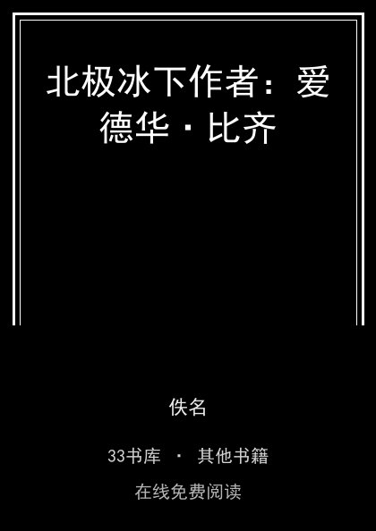 北极冰下作者：爱德华·比齐 封面