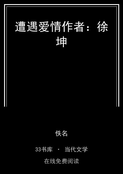 遭遇爱情作者：徐坤封面