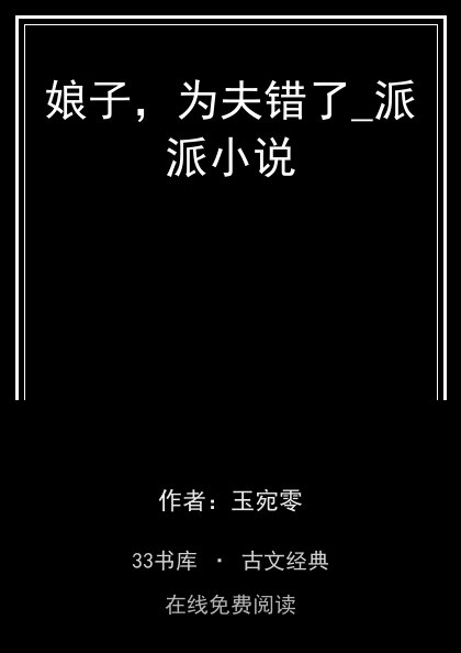娘子，为夫错了_派派小说封面
