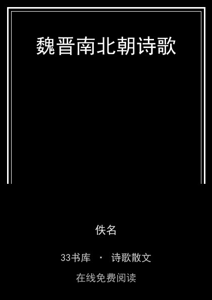 魏晋南北朝诗歌封面