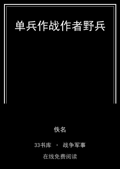 单兵作战作者野兵封面