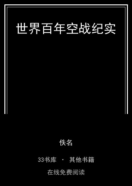 世界百年空战纪实封面