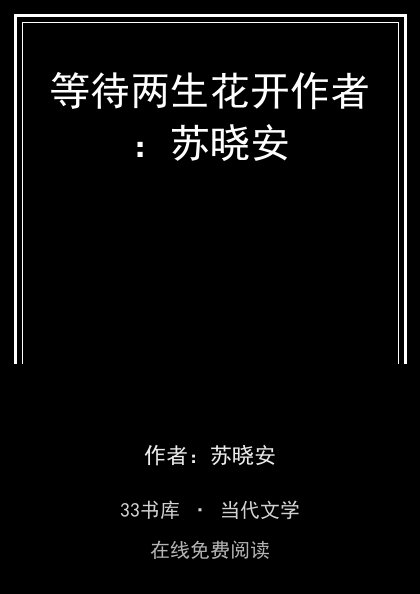 等待两生花开作者：苏晓安封面