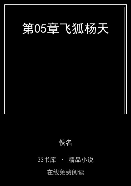 第05章飞狐杨天封面