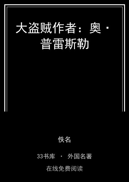 大盗贼作者：奥·普雷斯勒封面