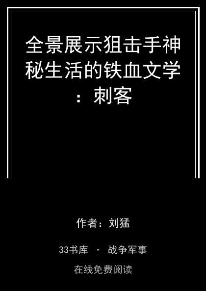 全景展示狙击手神秘生活的铁血文学：刺客封面