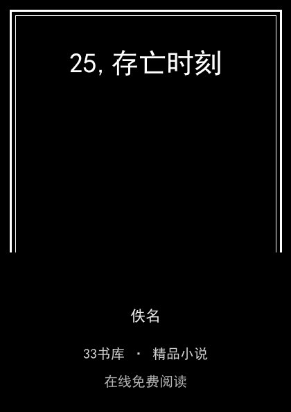 25,存亡时刻封面