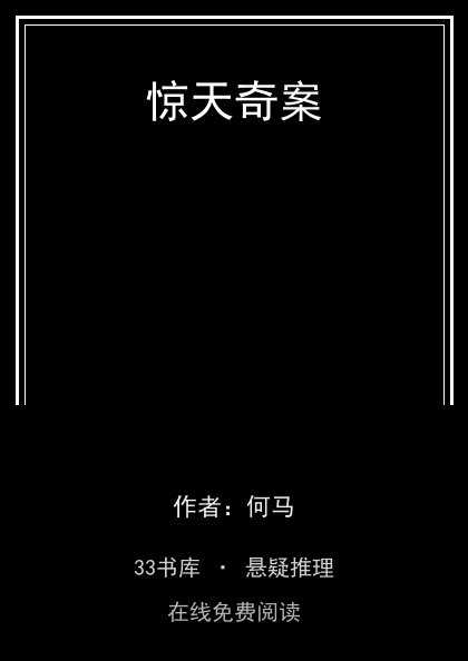 惊天奇案封面