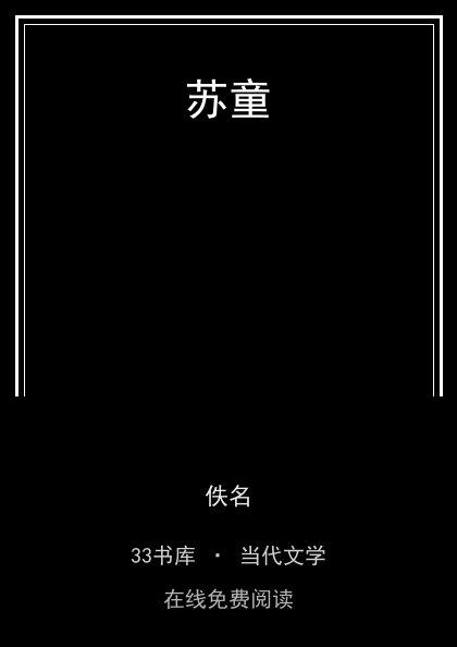 苏童封面