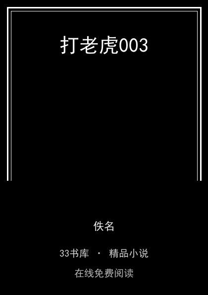 打老虎003封面