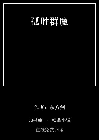孤胜群魔 封面