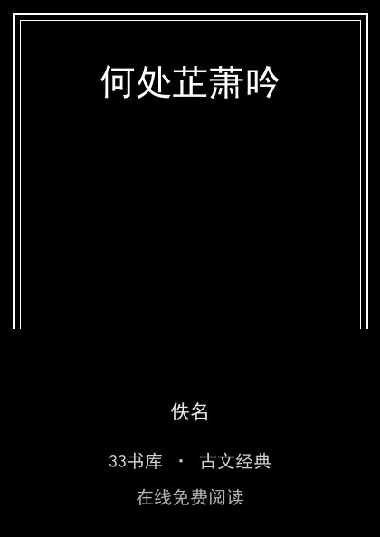 何处芷萧吟封面