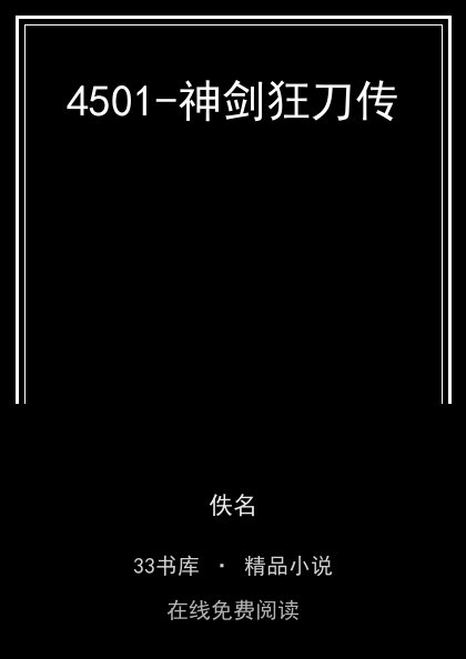 4501-神剑狂刀传封面