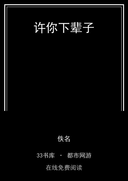 许你下辈子封面