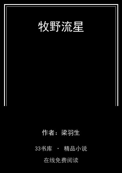 牧野流星封面