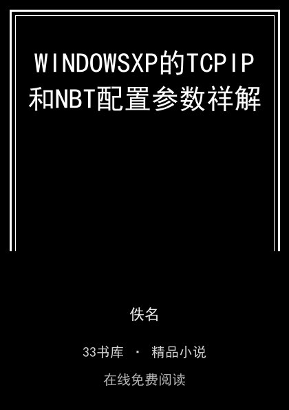 WINDOWSXP的TCPIP和NBT配置参数祥解封面