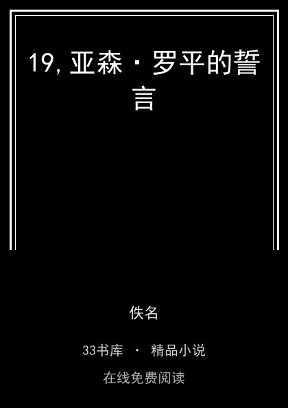 19,亚森·罗平的誓言封面