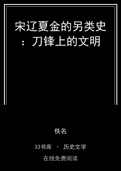 宋辽夏金的另类史：刀锋上的文明封面