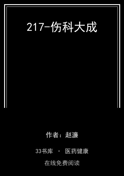 217-伤科大成封面
