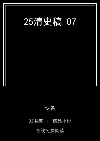25清史稿_07 封面