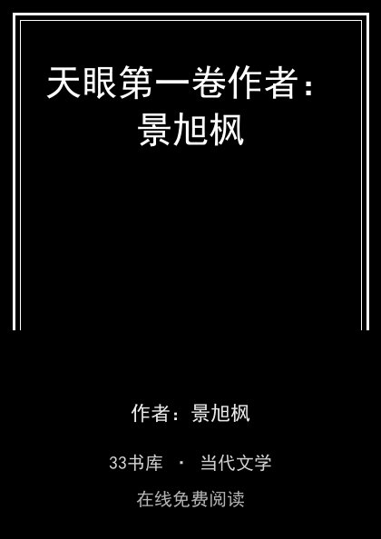 天眼第一卷作者：景旭枫封面