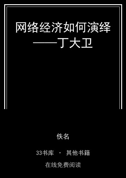 网络经济如何演绎——丁大卫封面